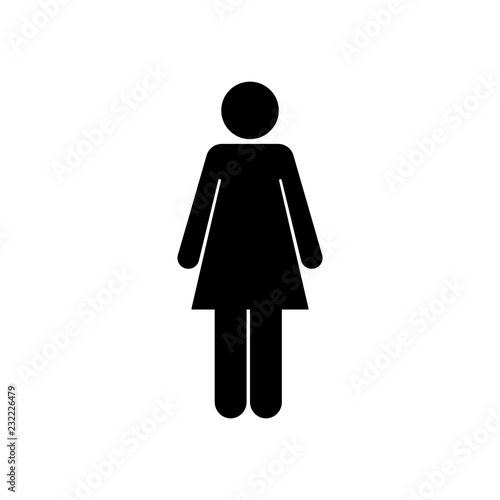 female bathroom toilet sign vector