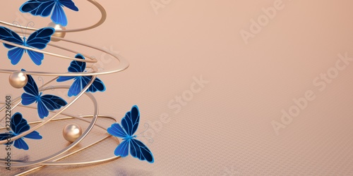 Abstract fantasy of blue bu...