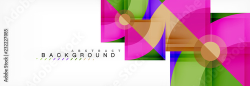 Triangles and circle geometric background