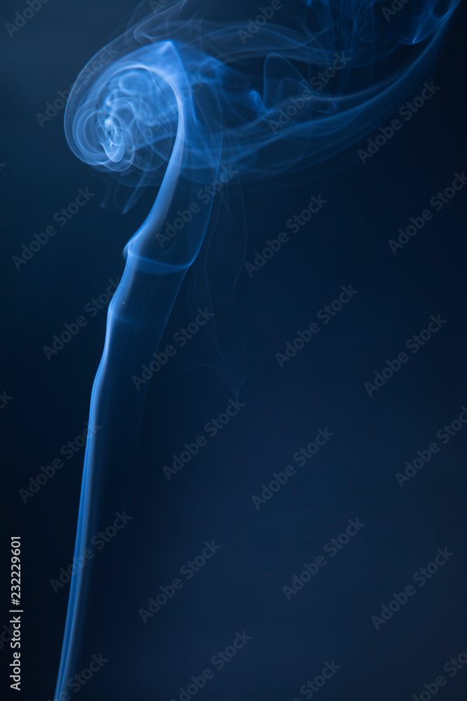 Abstract blue smoke swirls Abstract blue smoke swirls