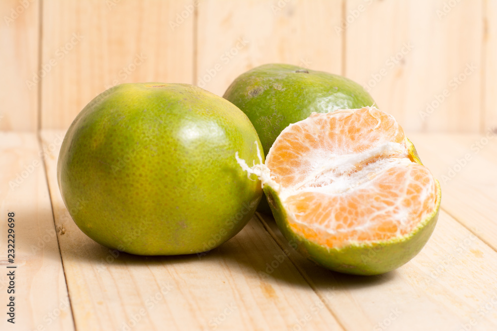 Orange fruit on wooden background Orange fruit on wooden background