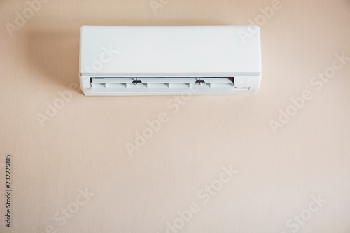 Air conditioner hanging on the wall