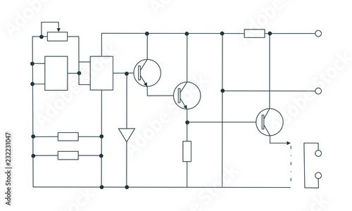 High-tech technology background. Abstract circuit board illustration.