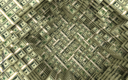 Fényképezés Money hole. Concept of money (3d illustration)