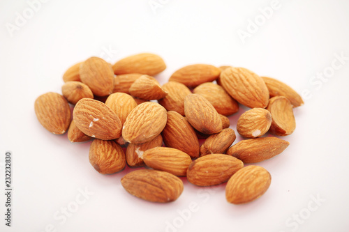 Almond at white background