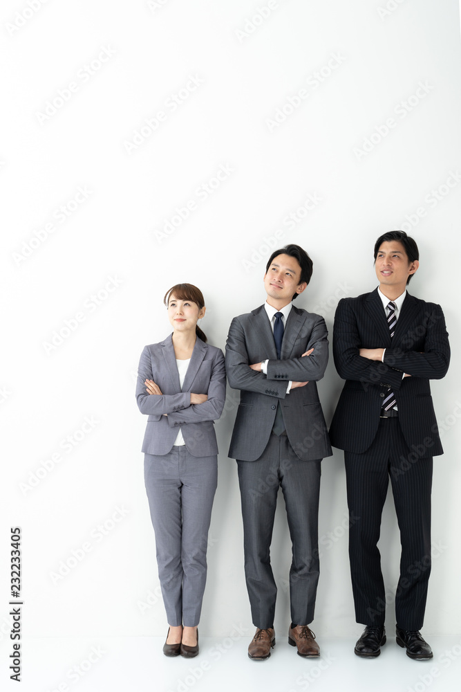 portrait of asian businessgroup on white background