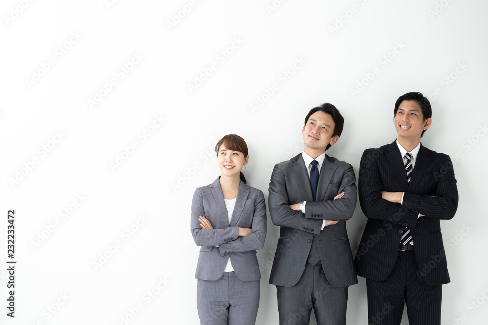 portrait of asian businessgroup on white background portrait of asian businessgroup on white background