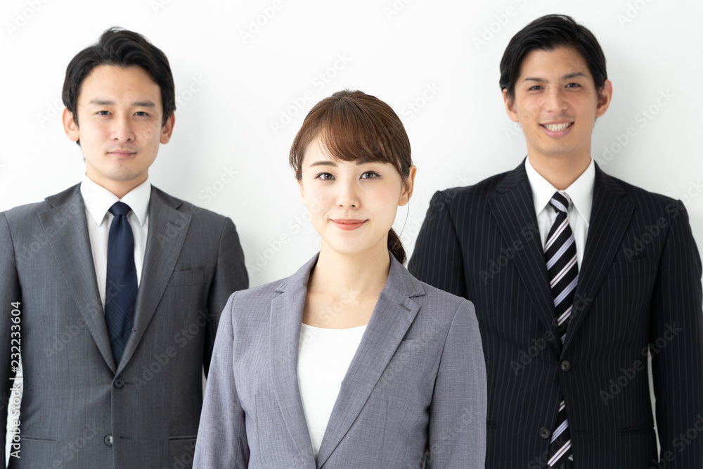 portrait of asian businessgroup on white background