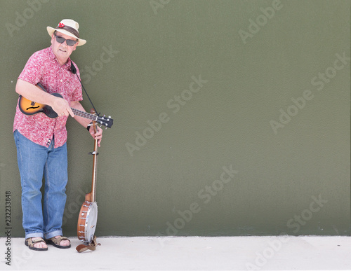 The Banjo Ukulele Busker in the Mall photo