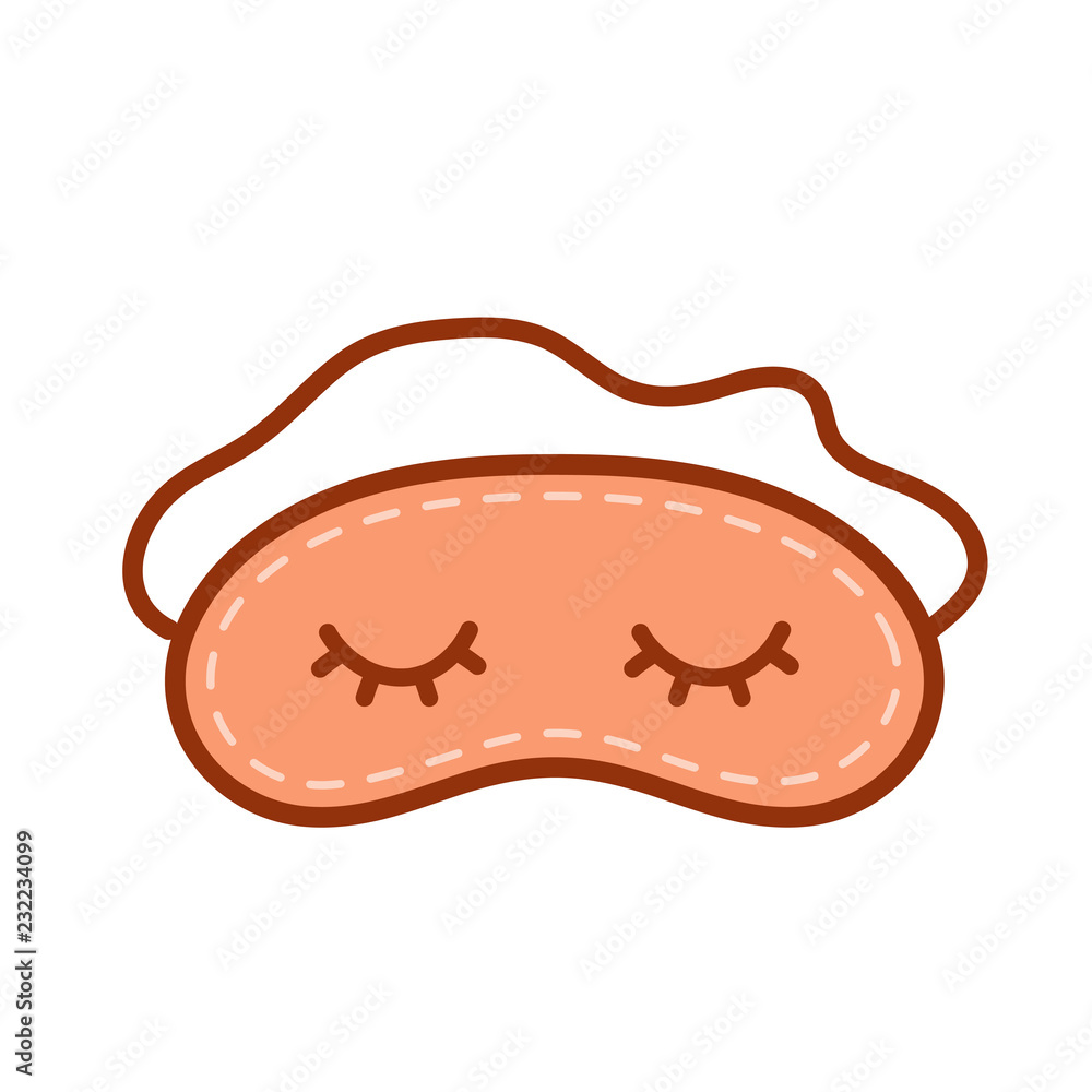 Sleeping mask. Vector flat line Sleeping mask. Vector flat line