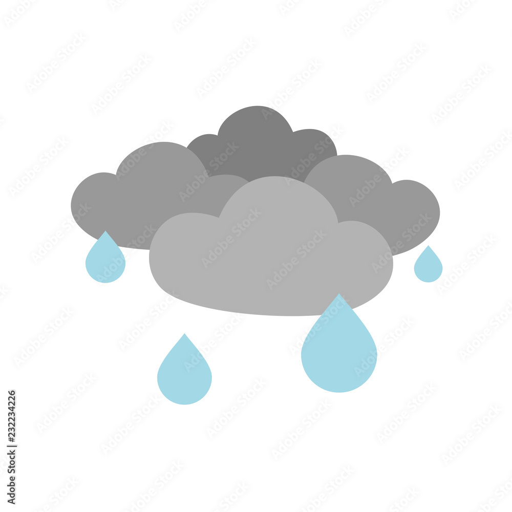 raining clouds illustration