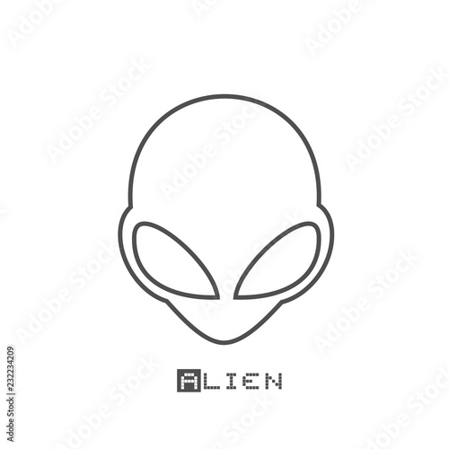 flat alien icon