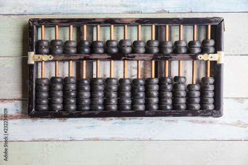 Old chinese abacus. photo