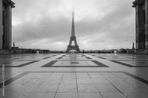 Eiffel Tower, famous landmark, Paris, France.
