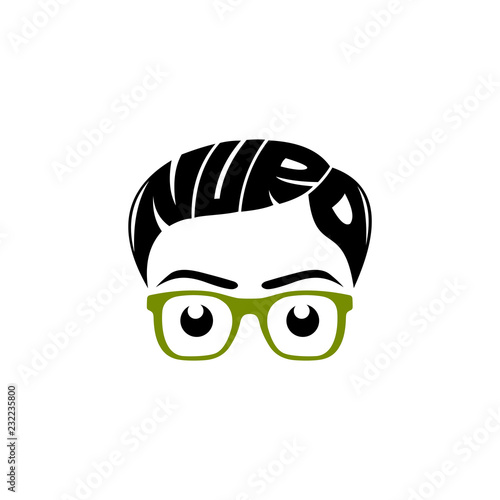 Geek logo design, nerd logo design, glasses logo design