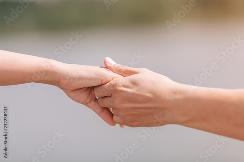couple holding hands.selective focus. © SINSU1980