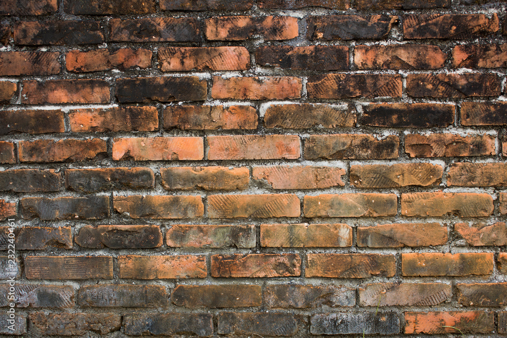 Old red white black brick wall. Rough surface texture. dirty brick wall. Old red white black brick wall. Rough surface texture. dirty brick wall.