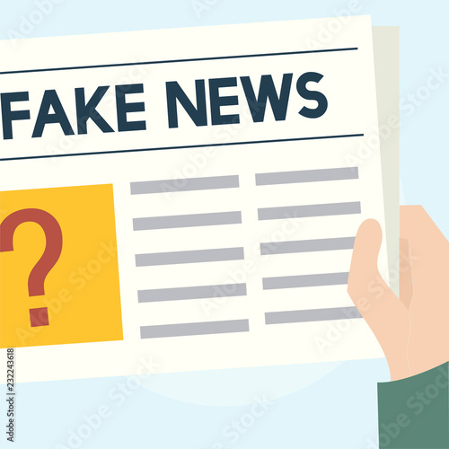 Illustration of fake news concept