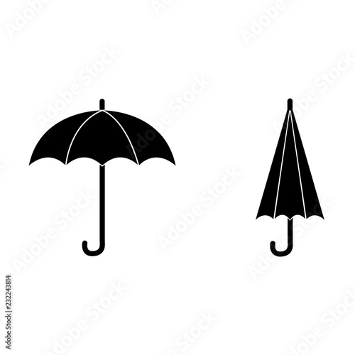 Umbrella icon, logo on white background