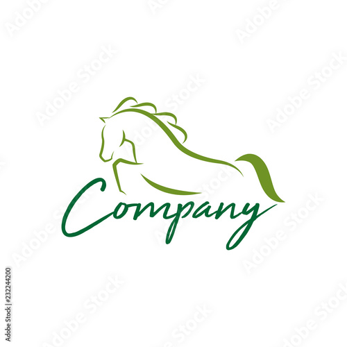 Horse logo design illustration, Horse silhouette vector, Horse vector illustration