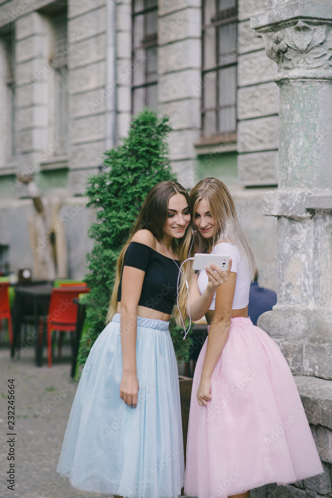 girls in skirt