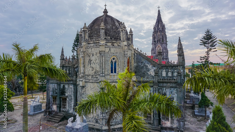 Catholic Church in the city of Mong Kai. Vietnam