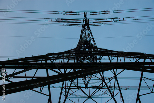 An Electricity Pylon Viewed From Below