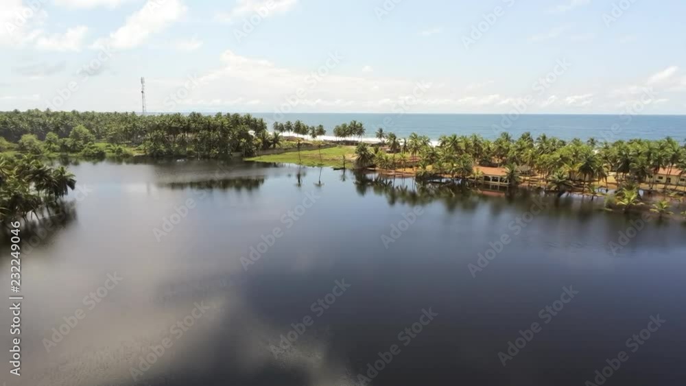 Sky cloud reflections on laguna Bassam Sky cloud reflections on laguna Bassam