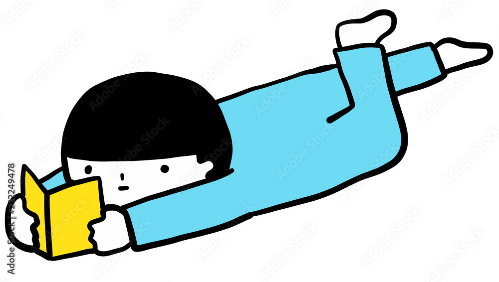 寝ながら 本を読む こども Jpg Stock イラスト Adobe Stock 寝ながら 本を読む こども Jpg Stock イラスト Adobe Stock