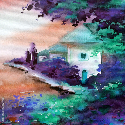 Watercolor colorful bright ...