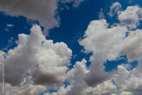 Clouds and blue sky in summer .