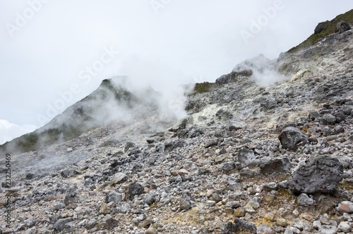 The crater of volcano Sibayak