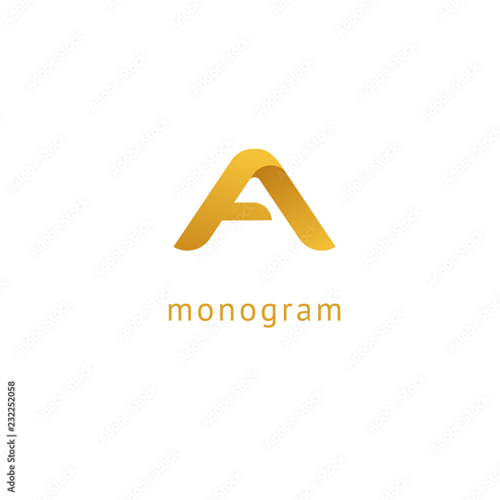Monogram design elements, graceful template. Calligraphic elegant logo design. A logo line art monogram. Letter A on a white background. Letter A vector logo. Business sign, identity, label, badge. Monogram design elements, graceful template. Calligraphic elegant logo design. A logo line art monogram. Letter A on a white background. Letter A vector logo. Business sign, identity, label, badge.