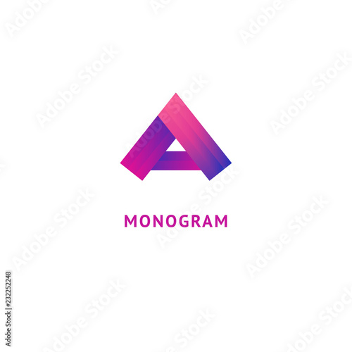 Free Download Monogram design elements, graceful template. Calligraphic elegant logo design. A logo line art monogram. Letter A on a white background. Letter A vector logo. Business sign, identity, label, badge. - GFXLoad