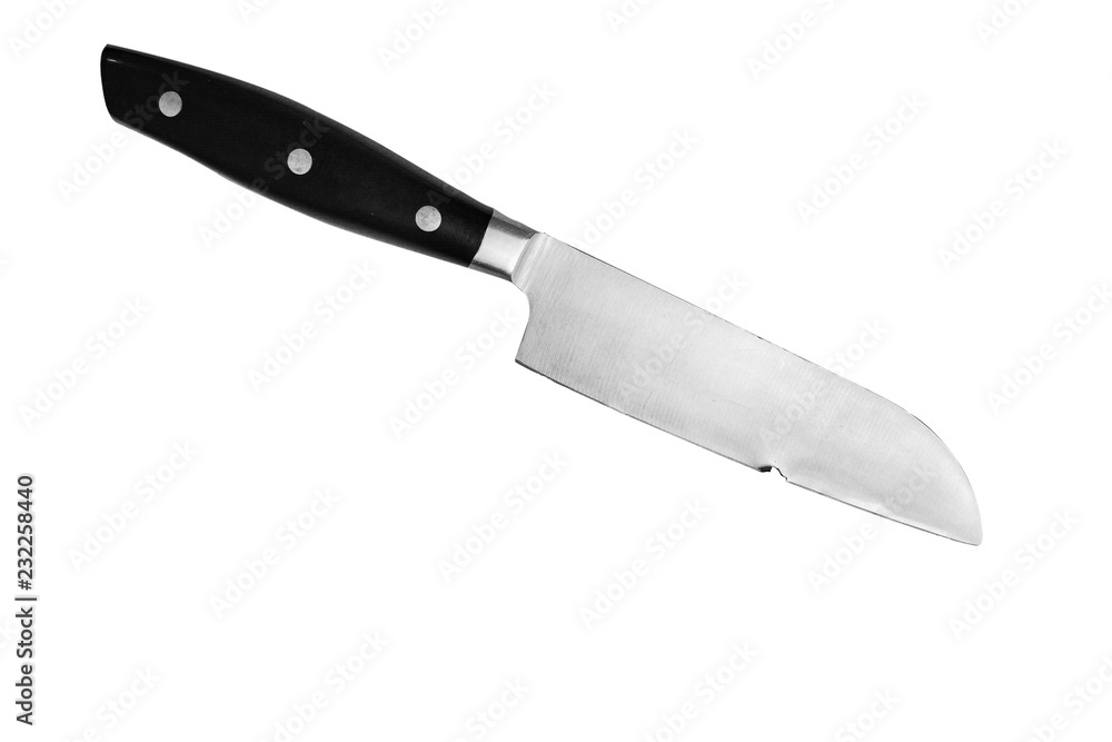 The knife with the shock deformation of the cutting edge. The knife with the shock deformation of the cutting edge.