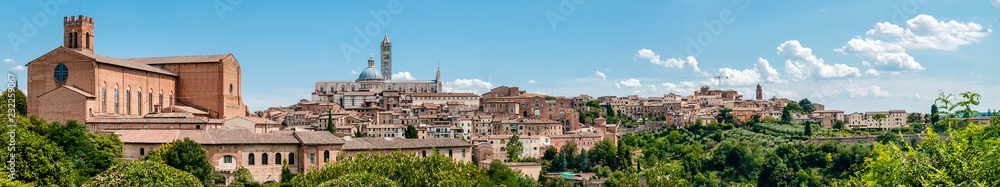 panorama of old Siena Tuscany Italy