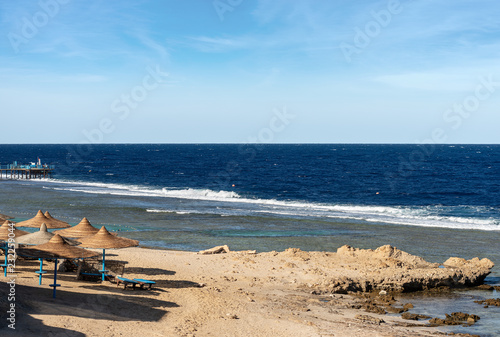 Fototapeta Naklejka Na Ścianę i Meble -  Red Sea Egypt - Beach and the Coral Reef