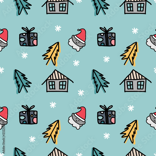 colorful christmas pattern ...