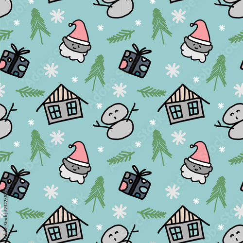 decorative winter seamless ...
