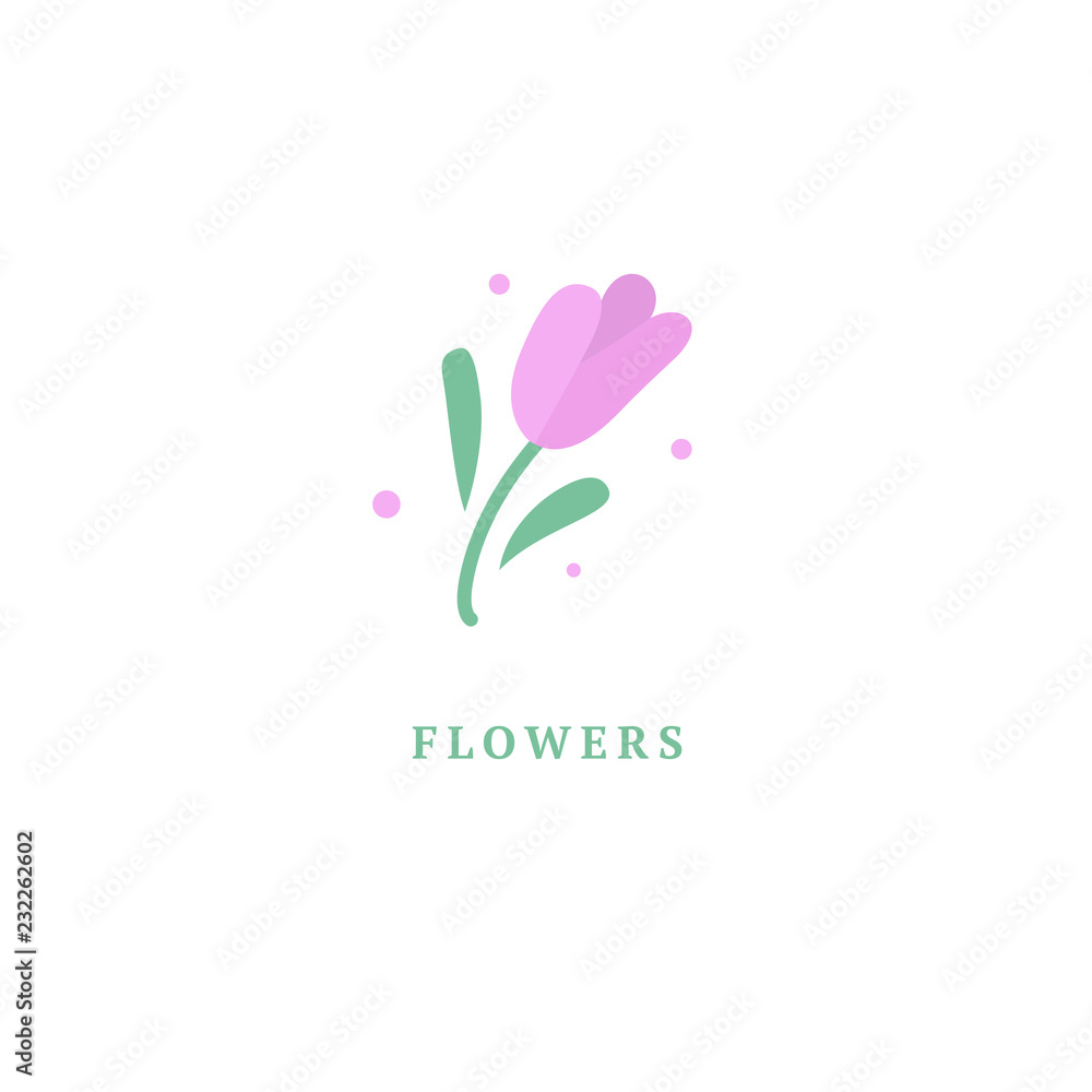 Naklejka premium Vector luxury flower logo design. Ornate floral wedding sign. Modern simple premium design vector element. Emblem luxury beauty spa saloon, cosmetics, jewelry, flower shop, restaurant, garden.