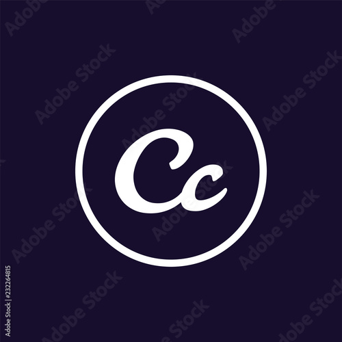 cc initial letter logo icon vector template