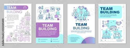 Team building brochure template layout