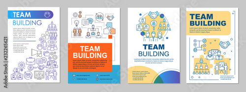 Team building brochure template layout