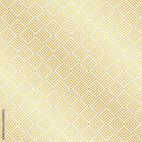 Abstract Seamless Gold Art Deco Vector Pattern