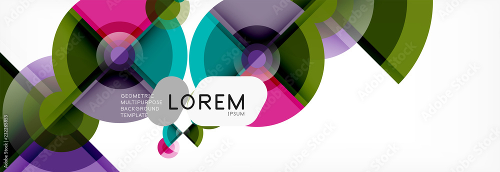 Vector fantastic circle modern geometric background template Vector fantastic circle modern geometric background template