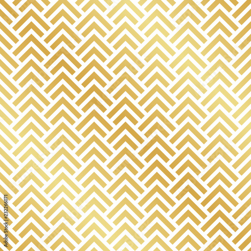 Seamless gold Art Deco herringbone pattern. Abstract geometric vector pattern background.