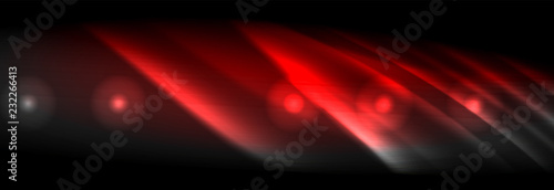 Liquid neon flowing waves, glowing light lines background