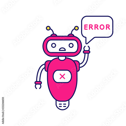 Error chatbot color icon