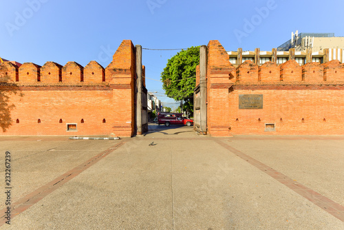 Tha Phae Gate ,Tourist attraction in Chiang Mai, Thailand ,Known as a site for many community events, this preserved city gate dates back to ancient times.