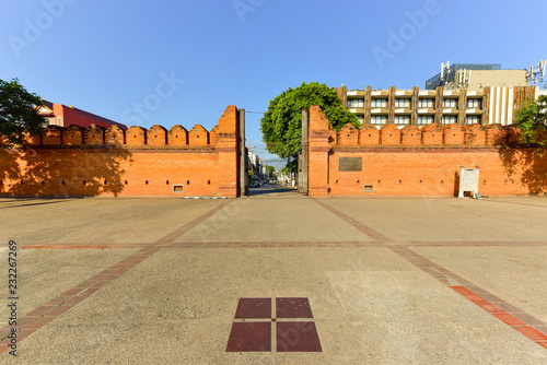 Tha Phae Gate ,Tourist attraction in Chiang Mai, Thailand ,Known as a site for many community events, this preserved city gate dates back to ancient times.
